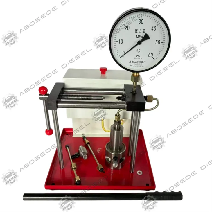 60MPa Manual Diesel Injector Tester — Mechanical Nozzle Pop Tester For Opening Pressure, Spray Pattern And Leakage Inspection