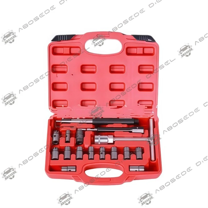 17-Piece Diesel Injector Seat Cutter & Carbon Remover Tool Set